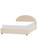 Beliani Doppelbett VAUCLUSE in Beige - (W) 174 x (H) 112 x (L) 214 cm