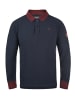 BLEND Langarm-Poloshirt in blau