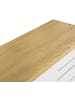 SoBuy Hängeschrank in Weiß und Natur - (B)60 x (H)56 x (T)19cm