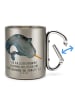 Mr. & Mrs. Panda Becher Narwal mit Spruch in Silber