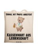 Mr. & Mrs. Panda Shopper Bag Kassenwart Leidenschaft mit Spruch in Creme