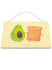 Mr. & Mrs. Panda Schild Avocado Toast ohne Spruch in Gelb Pastell