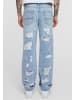 Urban Classics Jeans in new light blue heavy destroyed washed