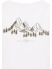 F4NT4STIC Damen T-Shirt Lang PLUS SIZE Mountain Berge in weiß