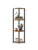SONGMICS HOME Eckregal Braylin in Braun-Schwarz - (B)27 x (H)104.8 x (T)38.3 cm