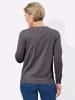 WITT WEIDEN Rundhals-Shirt in steingrau + anthrazit