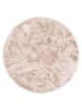 Pergamon Fellteppich Luxus Super Soft Plush Rund in Beige