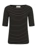 My Essential Wardrobe T-shirt MWKallura Casual fit in Black W. Oatmeal Stripe