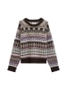 Marc O'Polo DENIM Strickpullover cropped in Medium Brown