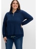 sheego Sweatshirt in dark blue Denim