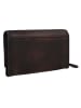 Greenburry Destressed Geldbörse RFID Schutz Leder 18.5 cm teak brown