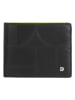 DuDu Up Geldbörse Leder 12.5 cm in black-bright yellow