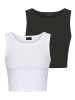 Laura Scott Crop-Top in weiss/schwarz