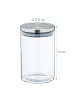 relaxdays 3 x Vorratsglas in Transparent/ Silber - 800 ml