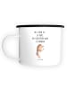 Mr. & Mrs. Panda Emaille Tasse Igel Wein mit Spruch in Weiß