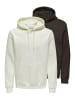 ONLY & SONS Sweatshirt / Hoodie Connor in Dunkelbraun / creme