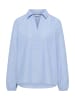 Cecil Chambray Splitneck Blouse in Blouse Blue