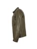 Milestone Lederjacke Lammnappa in Oliv