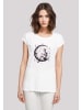 F4NT4STIC T-Shirt Gothic Valentinstag Skelett Mond in weiß