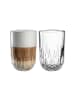 LEONARDO 2er Set Latte Macchiato Gläser (3) Gocce in 390 ml in transparent