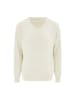 Poomi Damen Strickpullover in Wollweiss