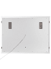Beliani Badezimmerspiegel MONTARON in Silber - (W) 80 x (H) 60 x (L) 4 cm Horizontal