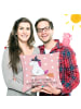 Mr. & Mrs. Panda Sofakissen Einhorn Hexe mit Spruch in Rot Pastell
