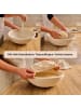 Praknu Gärkorb zum Brotbacken - Aus nachhaltigem Rattan - Rund - 30cm - Set
