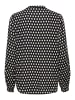 Kaffe Langarm-Bluse KAleah Regular fit in Black Square Print