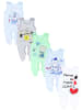 TupTam Unisex Baby Strampler mit Aufdruck 5er Set in grün/blau