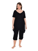 Ulla Popken Pyjama in schwarz