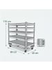 relaxdays Etagenwagen in Silber - (B)90 x (H)110 x (T)45 cm