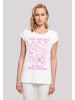 F4NT4STIC Extended Shoulder T-Shirt Fall Out Boy Pink Dog So Much Stardust in weiß