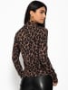 SASSYCLASSY Langarmshirt im Leo-Print in Braun