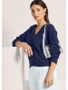 MADELEINE Strickjacke mit V-Ausschnitt in nachtblau