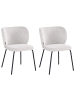 Beliani 2er-Set Esszimmerstuhl CALERA in Weiß/Schwarz
