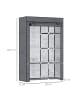 HOMCOM Stoffschrank-103L x 43B x 162,5H cm-Dunkelgrau