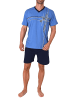 NORMANN Shorty Schlafanzug kurzarm Pyjama - 78166 in blau