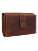 Greenburry Vintage Geldbörse Leder 17 cm in brown