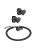 LIEBESKIND BERLIN Schmuck-Set Broken Heart Black in schwarz