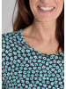 GOLDNER Shirt in marine / hellblau / türkis / gemustert