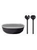 Mepal Servierschale mit Deckel & Salatbesteck Silueta in 4000 ml in Nordic Black