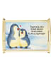 Mr. & Mrs. Panda Dekotablett Pinguin umarmen Design mit Spruch in Weiß