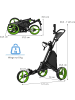 COSTWAY 3-Rad Golftrolley in Grün