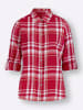 WITT WEIDEN Flanell-Bluse in rot-camel-kariert