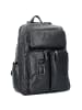 Piquadro Harper Rucksack RFID Leder 46 cm Laptopfach in black