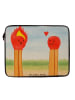 Mr. & Mrs. Panda Laptop Tasche Streichhölzer Design ohne Spruch in Weiß