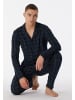 Schiesser Pyjama lang in Nachtblau