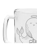 Mr. & Mrs. Panda Bierkrug Glas Sternzeichen Jungfrau ohne Spruch in Transparent
