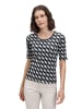 Betty Barclay Basic Shirt mit Rippenstruktur in Dark Blue/Green